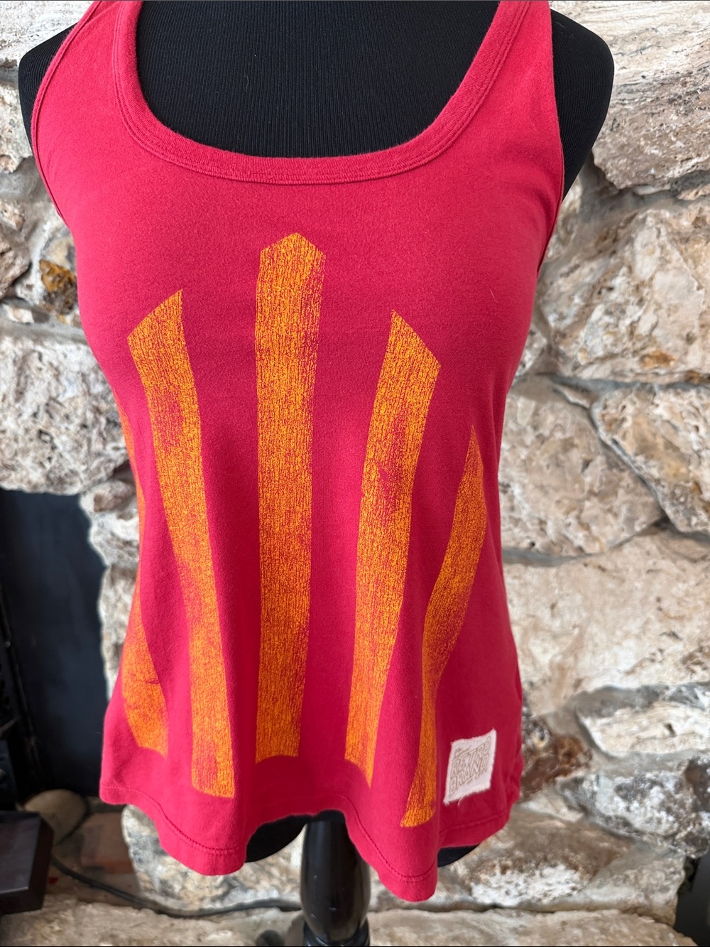 Retro Brand Women’s Iowa State Cyclone Red Tank Top Jack Trice